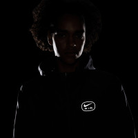 Nike Air Sportswear Full-Zip Woven Tracksuit Black Green Silver