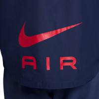 Nike Air Sportswear Full-Zip Woven Tracksuit Dark Blue Beige Red Silver