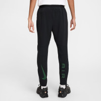 Nike Air Sportswear Full-Zip Woven Tracksuit Black Green Silver