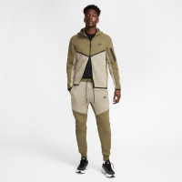 Nike Tech Fleece Joggingbroek Sportswear Olijfgroen Grijs Zwart