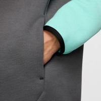 Nike Tech Fleece Trainingspak Sportswear Donkergrijs Wit Turquoise