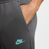 Nike Tech Fleece Trainingspak Sportswear Donkergrijs Wit Turquoise