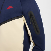 Nike Tech Fleece Sportswear Vest Dark Blue Beige Red