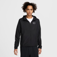 Nike Air Sportswear Full-Zip Woven Tracksuit Black Green Silver