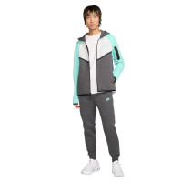Nike Tech Fleece Trainingspak Sportswear Donkergrijs Wit Turquoise