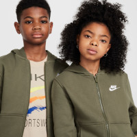 Nike Sportswear Club Vest Fleece Kids Olijfgroen Wit