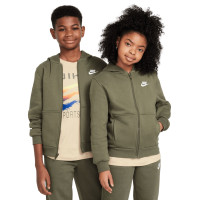 Nike Sportswear Club Vest Fleece Kids Olijfgroen Wit