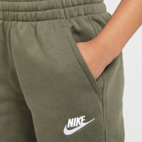 Nike Sportswear Fleece Club Crew Trainingspak Kids Olijfgroen Wit