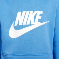Nike Sportswear Club Big Logo Fleece Hoodie Trainingspak Kids Blauw Wit