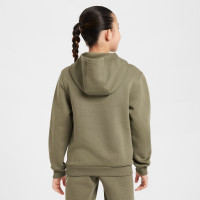 Nike Sportswear Club Big Logo Hoodie Fleece Kids Olijfgroen Wit