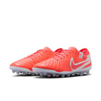 Nike Tiempo Legend 10 Elite Kunstgras Voetbalschoenen (AG) Felrood Wit