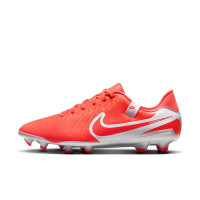 Nike Tiempo Legend 10 Academy Gras / Kunstgras Voetbalschoenen (MG) Felrood Wit