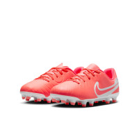 Nike Tiempo Legend 10 Academy Grass/Artificial Grass Football Shoes (MG) Kids Bright Red White