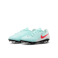Nike Phantom GX Club II Gras / Kunstgras Voetbalschoenen (MG) Kids Mintgroen Rood Zwart