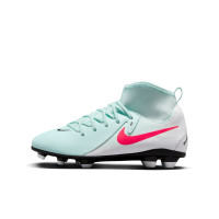 Nike Phantom Luna Club II Gras / Kunstgras Voetbalschoenen (MG) Kids Mintgroen Rood Zwart