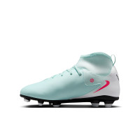 Nike Phantom Luna Club II Gras / Kunstgras Voetbalschoenen (MG) Kids Mintgroen Rood Zwart