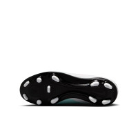 Nike Phantom Luna Club II Gras / Kunstgras Voetbalschoenen (MG) Kids Mintgroen Rood Zwart