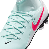 Nike Phantom Luna Club II Gras / Kunstgras Voetbalschoenen (MG) Kids Mintgroen Rood Zwart
