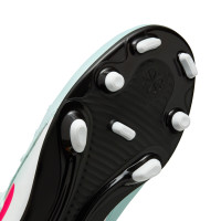 Nike Phantom Luna Club II Gras / Kunstgras Voetbalschoenen (MG) Kids Mintgroen Rood Zwart