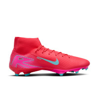 Nike Zoom Mercurial Superfly Academy 10 Gras / Kunstgras Voetbalschoenen (MG) Rood Turquoise Roze