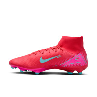 Nike Zoom Mercurial Superfly Academy 10 Gras / Kunstgras Voetbalschoenen (MG) Rood Turquoise Roze