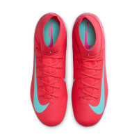 Nike Zoom Mercurial Superfly Academy 10 Gras / Kunstgras Voetbalschoenen (MG) Rood Turquoise Roze