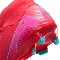 Nike Zoom Mercurial Superfly Academy 10 Gras / Kunstgras Voetbalschoenen (MG) Rood Turquoise Roze