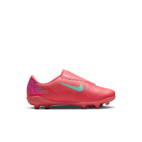 Nike Mercurial Vapor Club 16 Grass/Artificial Grass Football Shoes (MG) Toddlers Red Turquoise Pink