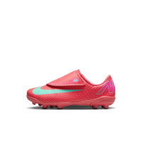 Nike Mercurial Vapor Club 16 Grass/Artificial Grass Football Shoes (MG) Toddlers Red Turquoise Pink
