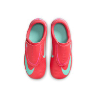 Nike Mercurial Vapor Club 16 Grass/Artificial Grass Football Shoes (MG) Toddlers Red Turquoise Pink