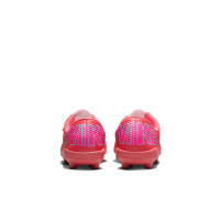 Nike Mercurial Vapor Club 16 Grass/Artificial Grass Football Shoes (MG) Toddlers Red Turquoise Pink