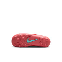 Nike Mercurial Vapor Club 16 Grass/Artificial Grass Football Shoes (MG) Toddlers Red Turquoise Pink