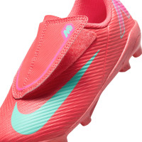Nike Mercurial Vapor Club 16 Grass/Artificial Grass Football Shoes (MG) Toddlers Red Turquoise Pink