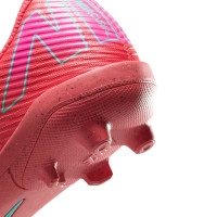 Nike Mercurial Vapor Club 16 Grass/Artificial Grass Football Shoes (MG) Toddlers Red Turquoise Pink