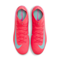 Nike Zoom Mercurial Superfly Academy 10 IJzeren-Nop Voetbalschoenen (SG) Anti-Clog Rood Turquoise Roze