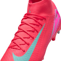 Nike Zoom Mercurial Superfly Academy 10 IJzeren-Nop Voetbalschoenen (SG) Anti-Clog Rood Turquoise Roze