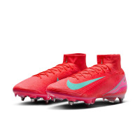Nike Zoom Mercurial Superfly Elite 10 IJzeren-Nop Voetbalschoenen (SG) Rood Turquoise Roze
