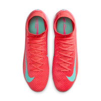 Nike Zoom Mercurial Superfly Elite 10 IJzeren-Nop Voetbalschoenen (SG) Rood Turquoise Roze