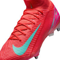 Nike Zoom Mercurial Superfly Elite 10 IJzeren-Nop Voetbalschoenen (SG) Rood Turquoise Roze