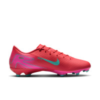 Nike Zoom Mercurial Vapor Academy 16 Gras / Kunstgras Voetbalschoenen (MG) Rood Turquoise Roze