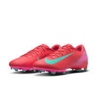Nike Zoom Mercurial Vapor Academy 16 Gras / Kunstgras Voetbalschoenen (MG) Rood Turquoise Roze
