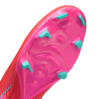 Nike Zoom Mercurial Vapor Academy 16 Gras / Kunstgras Voetbalschoenen (MG) Rood Turquoise Roze