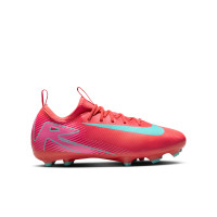 Nike Zoom Mercurial Vapor Academy 16 Gras / Kunstgras Voetbalschoenen (MG) Kids Rood Turquoise Roze