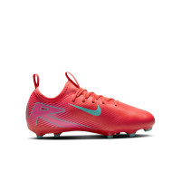 Nike Zoom Mercurial Vapor Academy 16 Gras / Kunstgras Voetbalschoenen (MG) Kids Rood Turquoise Roze