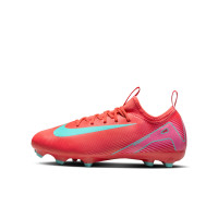 Nike Zoom Mercurial Vapor Academy 16 Gras / Kunstgras Voetbalschoenen (MG) Kids Rood Turquoise Roze
