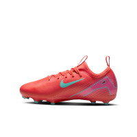 Nike Zoom Mercurial Vapor Academy 16 Gras / Kunstgras Voetbalschoenen (MG) Kids Rood Turquoise Roze