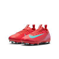 Nike Zoom Mercurial Vapor Academy 16 Gras / Kunstgras Voetbalschoenen (MG) Kids Rood Turquoise Roze