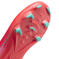 Nike Zoom Mercurial Vapor Academy 16 Gras / Kunstgras Voetbalschoenen (MG) Kids Rood Turquoise Roze
