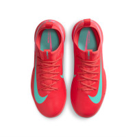 Nike Zoom Mercurial Vapor Academy 16 Indoor Football Boots (IN) Kids Red Turquoise Pink