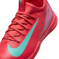 Nike Zoom Mercurial Vapor Academy 16 Indoor Football Boots (IN) Kids Red Turquoise Pink